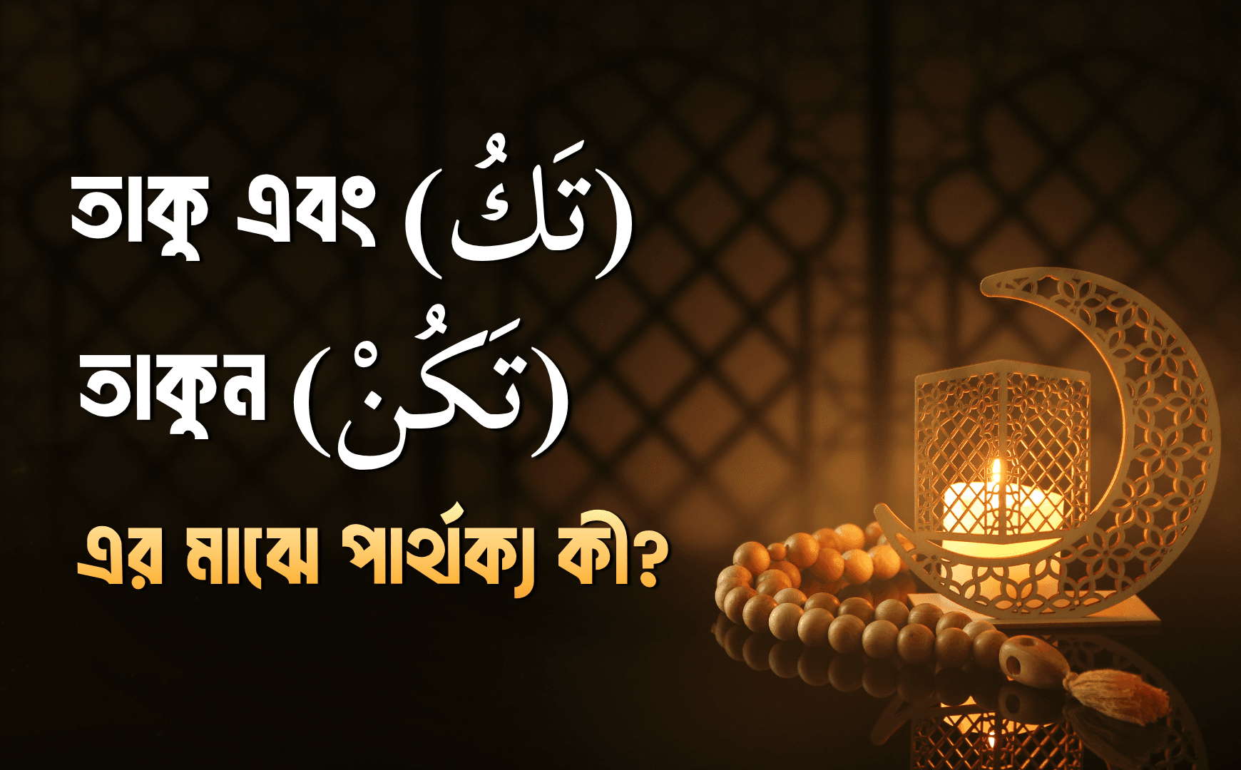 তাকু (تَكُ) এবং তাকুন (تَكُنْ) এর মাঝে পার্থক্য কী? Your paragraph text 1740 x 1080 px 10